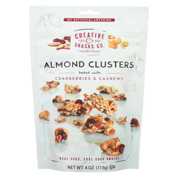 Creative Snacks - Almond Clusters - Cranberry Cashew - Case of 12 - 4 oz