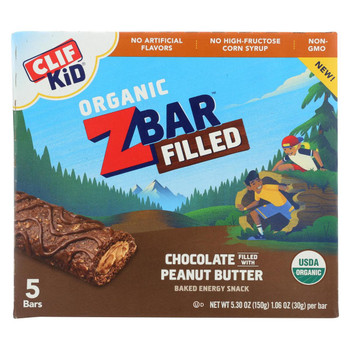 Clif Kid Zbar Filled - Chocolate Peanut Butter - Case of 8 - 5/1.06oz