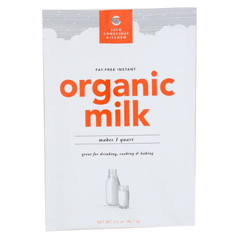 Saco Foods Dry Milk - Organic - Instant - Fat Free - Case of 12 - 3.2 oz