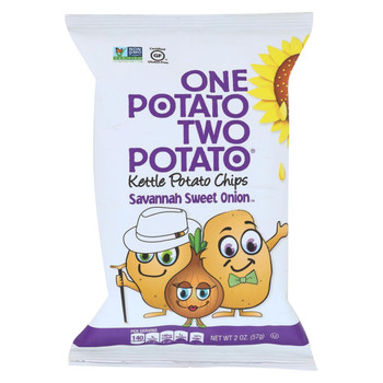 One Potato Two Potato Chips - Savannah Sweet Onion - Case of 24 - 2 oz.