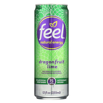 Feel Natural Energy Energy Drink - Dragonfruit Lime - Case of 12 - 12 fl oz