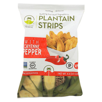 Artisan Tropic Plantain Strips - Cayenne Pepper - Case of 12 - 4.5 oz.