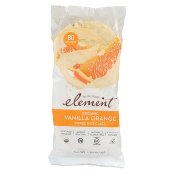Element Organic Dipped Rice Cakes - Vanilla Orange - Case of 6 - 3.5 oz Element Organic Dipped Rice Cakes - Vanilla Orange - Case of 6 - 3.5 oz