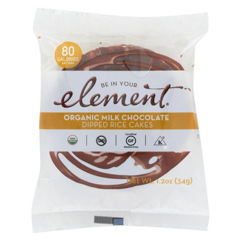 Element Rice Cake - Organic - Milk Chocolate - Case of 8 - 1.2 oz