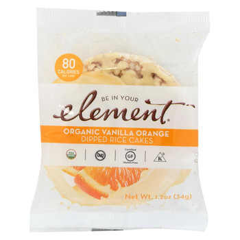 Element Rice Cake - Organic - Vanilla - Orange - Case of 8 - 1.2 oz