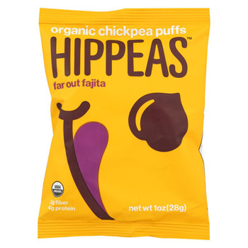 Hippeas Chickpea Puffs - Fajita  - Case of 24 - 1 oz.