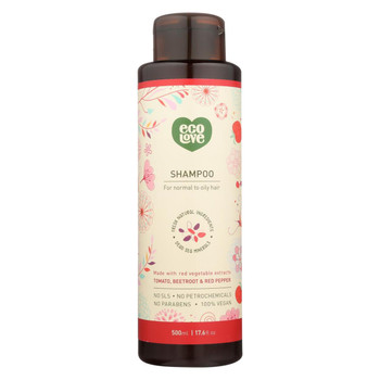 Ecolove Shampoo - Red Vegetables Shampoofor Normal To Oily Hair - Case of 1 - 17.6 fl oz. Ecolove Shampoo - Red Vegetables Shampoofor Normal To Oily Hair - Case of 1 - 17.6 fl oz.