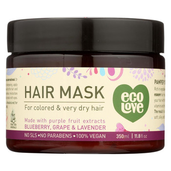 Ecolove Hair Mask - Purple Fruit Hair Mask For Colored and Very Dry Hair  - Case of 1 - 11.8 oz. Ecolove Hair Mask - Purple Fruit Hair Mask For Colored and Very Dry Hair  - Case of 1 - 11.8 oz.