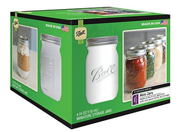 Ball Canning Jar - Mini - Storage - 4-Pak - Case of 6 - 4/4 oz