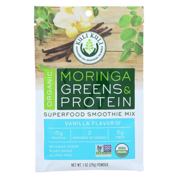 Kuli Kuli Moringa Greens and Protein Powder - Vanilla Flavor - 12 ct 1.0 oz packet Kuli Kuli Moringa Greens and Protein Powder - Vanilla Flavor - 12 ct 1.0 oz packet
