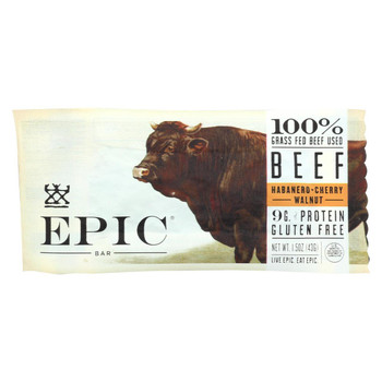 Epic - Bar - Beef - Habanero - Cherry - Case of 12 - 1.5 oz