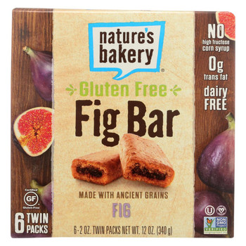 Nature's Bakery Gluten Free Fig Bar - Original - Case of 6 - 2 oz.