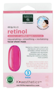 Earth Therapeutics Mask - Sheet - Retinol - 3Pk - .02 oz