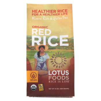 Lotus Foods Heriloom Bhutan Red Rice - Case of 6 - 15 oz.