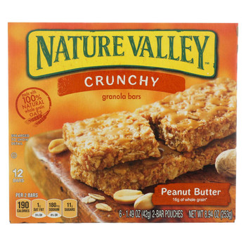 Nature Valley Gran Bar - Crunch - Pnut Buttr - Case of 12 - 8.94 oz Nature Valley Gran Bar - Crunch - Pnut Buttr - Case of 12 - 8.94 oz