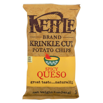 Kettle Brand Potato Chips - Spicy Queso - Case of 15 - 5 oz.