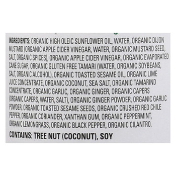 Drew's Organics Organic Dressing and Quick Marinade - Thai Coconut Sesame - 12 Fl. Oz. - Case of 6