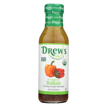 Drew's Organics Organic Dressing and Quick Marinade - Classic Italian - 12 Fl. Oz. - Case of 6