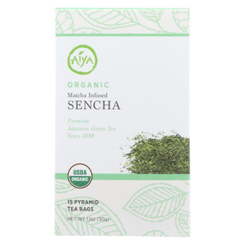 Aiya Tea - Organic Matcha - Infused Sencha Tea - Case of 6 - 15 Bag Aiya Tea - Organic Matcha - Infused Sencha Tea - Case of 6 - 15 Bag
