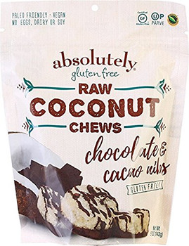 Absolutely Gluten Free Chews - Coconut - Cocoa Nibs - Gluten Free - Case of 12 - 5 oz Absolutely Gluten Free Chews - Coconut - Cocoa Nibs - Gluten Free - Case of 12 - 5 oz