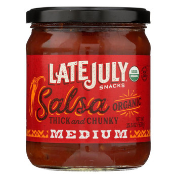 Late July Snacks Salsa - Medium - Case of 12 - 15.5 oz. Late July Snacks Salsa - Medium - Case of 12 - 15.5 oz.