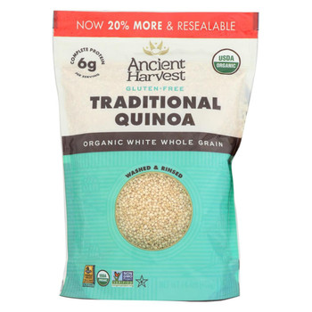 Ancient Harvest Quinoa - Organic - Traditional - Whole Grain - Gluten Free - Case of 12 - 14.4 oz