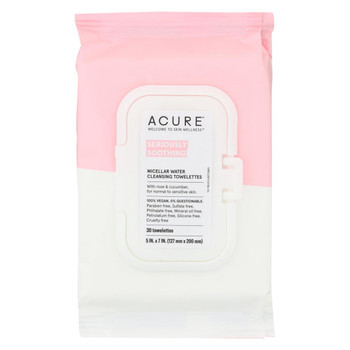 Acure Towelettes - Micellar - Soothe - 30 count Acure Towelettes - Micellar - Soothe - 30 count