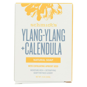 Schmidt's Deodorant Soap Bar - Ylang & Calendula - Case of 6 - 5 oz Schmidt's Deodorant Soap Bar - Ylang & Calendula - Case of 6 - 5 oz