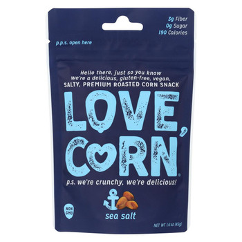 Love Corn - Roasted Corn Sea Salt - Case of 10 - 1.6 OZ Love Corn - Roasted Corn Sea Salt - Case of 10 - 1.6 OZ