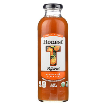Honest Tea Tea - Organic - Black - Mango Mate - Case of 12 - 16 fl oz