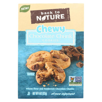 Back To Nature Cookies - Chewy Chocolate Chunk - Case of 6 - 8 oz