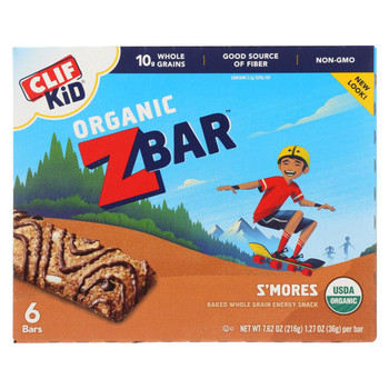 Clif Kid Zbar - Smores - Case of 9 - 7.62 oz Clif Kid Zbar - Smores - Case of 9 - 7.62 oz