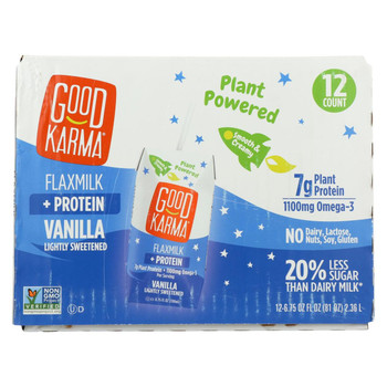 Good Karma Flax Milk - Protein - Vanilla - Case of 1 - 12/6.75F