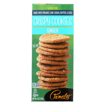 Pamela's Products - Cookie - Crispy - Ginger - Case of 6 - 6 oz Pamela's Products - Cookie - Crispy - Ginger - Case of 6 - 6 oz