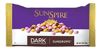 Sunspire Foods Sundrops - Dark Chocolate - Case of 12 - 10 oz