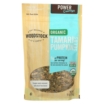 Woodstock Organic Tamari Pumpkin Seeds - 1 Each 1 - 9 OZ Woodstock Organic Tamari Pumpkin Seeds - 1 Each 1 - 9 OZ
