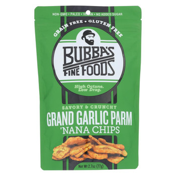 Bubba's Fine Foods - Nana Chips - Grand Garlic Parmesean - Case of 8 - 2.7 oz.