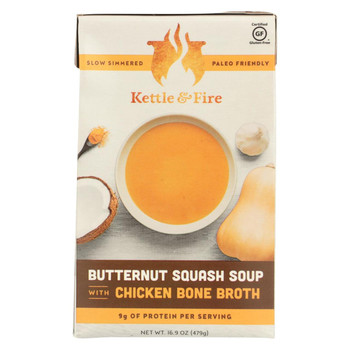 Kettle and Fire Soup - Butternut Squash Soup - Case of 6 - 16.9 oz. Kettle and Fire Soup - Butternut Squash Soup - Case of 6 - 16.9 oz.