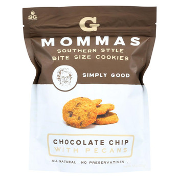G Mommas Cookies - Cookies - Chocolate Chip With Pecans - Case of 6 - 5.5 oz.