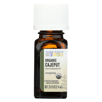 Aura Cacia - Essential Oil - Cajeput - Case of 1 - .25 fl oz. Aura Cacia - Essential Oil - Cajeput - Case of 1 - .25 fl oz.