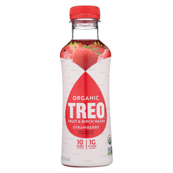 Treo Birch Water Beverage - Strawberry - Case of 12 - 16 fl oz. Treo Birch Water Beverage - Strawberry - Case of 12 - 16 fl oz.