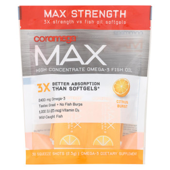 The Coromega Company - Max Omega 3 Citrus Burst - 1 Each - 30 CT