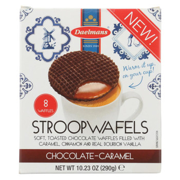 Daelmans Stroopwaffel - Chocolate/Caramel - Case of 8 - 10.23 oz