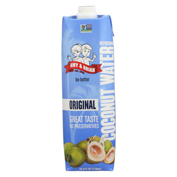 Amy and Brian - Coconut Water - Original - Case of 6 -33.8 fl oz.