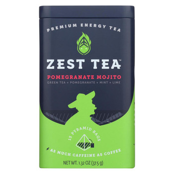 Zest Tea - Green Tea - Pomegranite Mojito - Case of 6 - 1.32 oz.