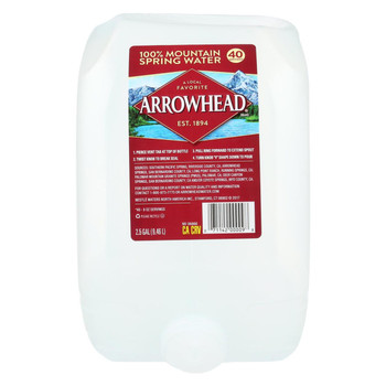 Arrowhead Spring Water - 100 Percent Mountain Spring Water - Case of 2 - 2.5 Gallon