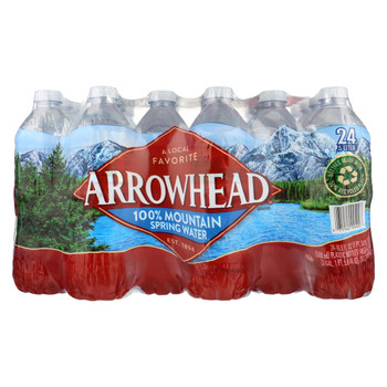 Arrowhead Spring Water - 100 Percent Mountain Spring Water - Case of 1- 24/.5 Liter