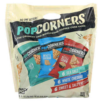 Popcorners - 18 ct Variety Pack - Case of 4 - 19.8 OZ Popcorners - 18 ct Variety Pack - Case of 4 - 19.8 OZ