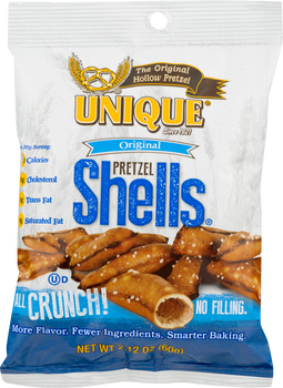 Unique Pretzels - Pretzels Shells - Original - Case of 24 - 2.12 oz.