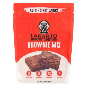 Lakanto - Monkfruit Sweetened Brownie Mix - Case of 8- 9.7 oz.